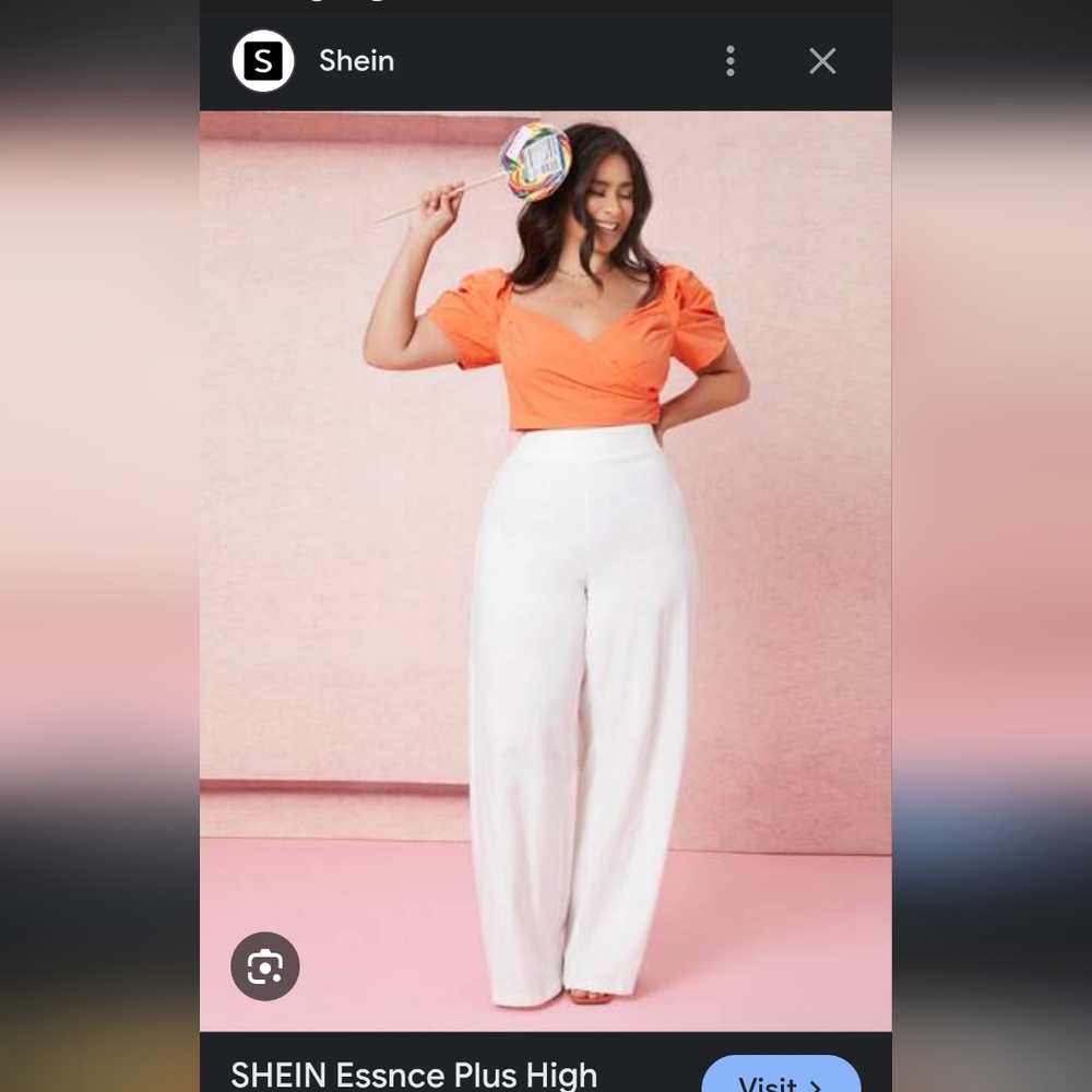 *FREE* Size 3x SHEIN Plus High Waist Wide Leg Pants.